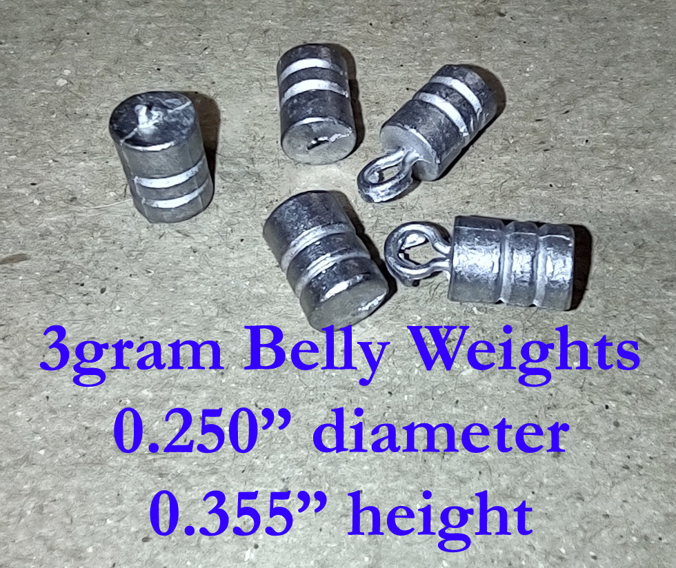 Lure Belly Weights - Slug Shape