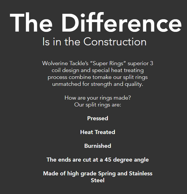 Wolverine "Super Rings" 3-Coil Split Rings - Made in USA