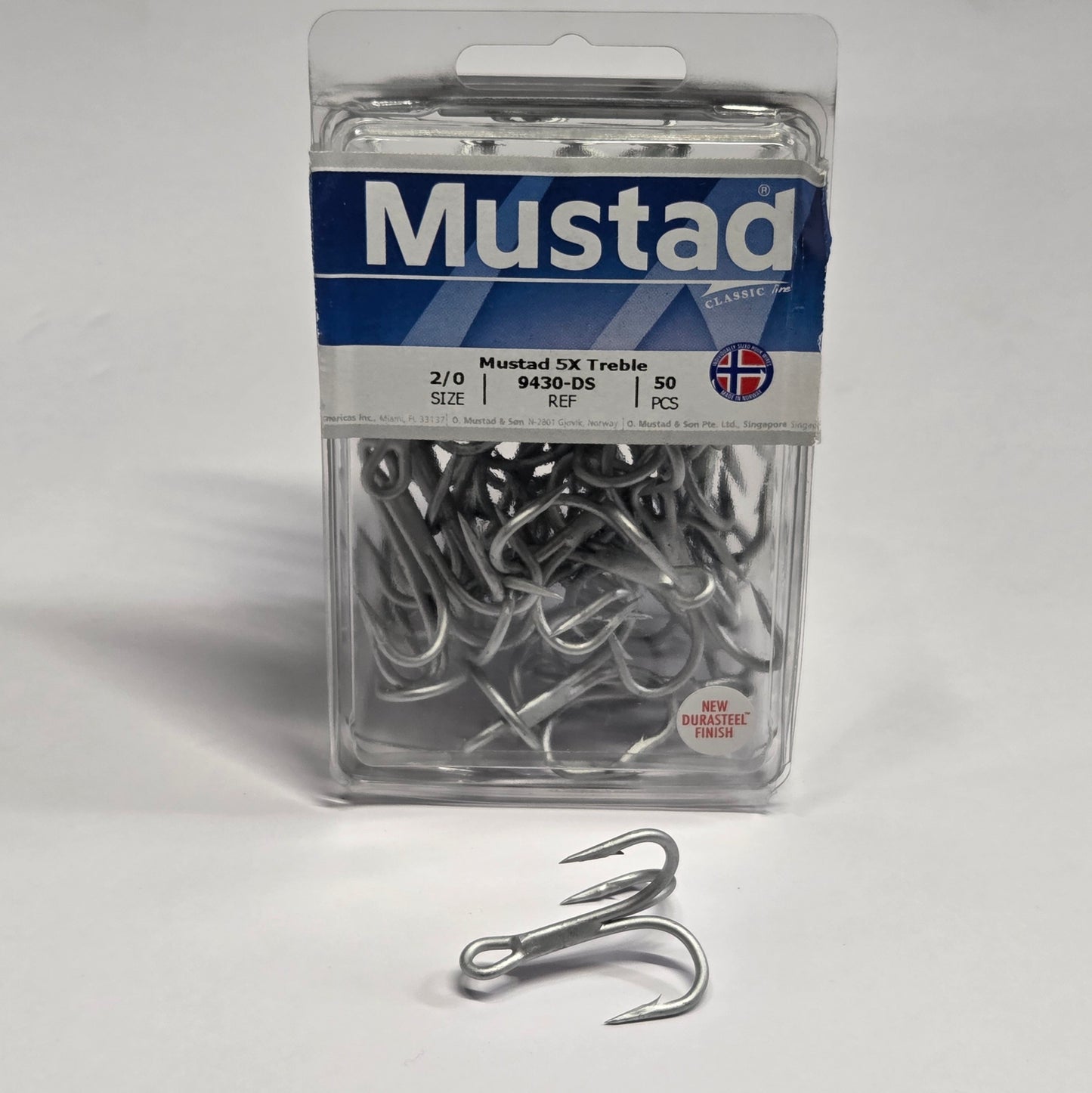 Mustad 5X Treble Hooks 9430-DS - 50pks