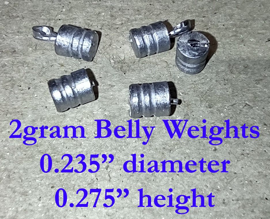 Lure Belly Weights - Slug Style