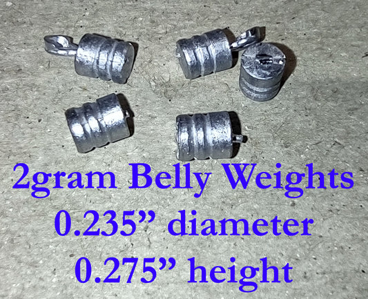 Lure Belly Weights - Slug Style