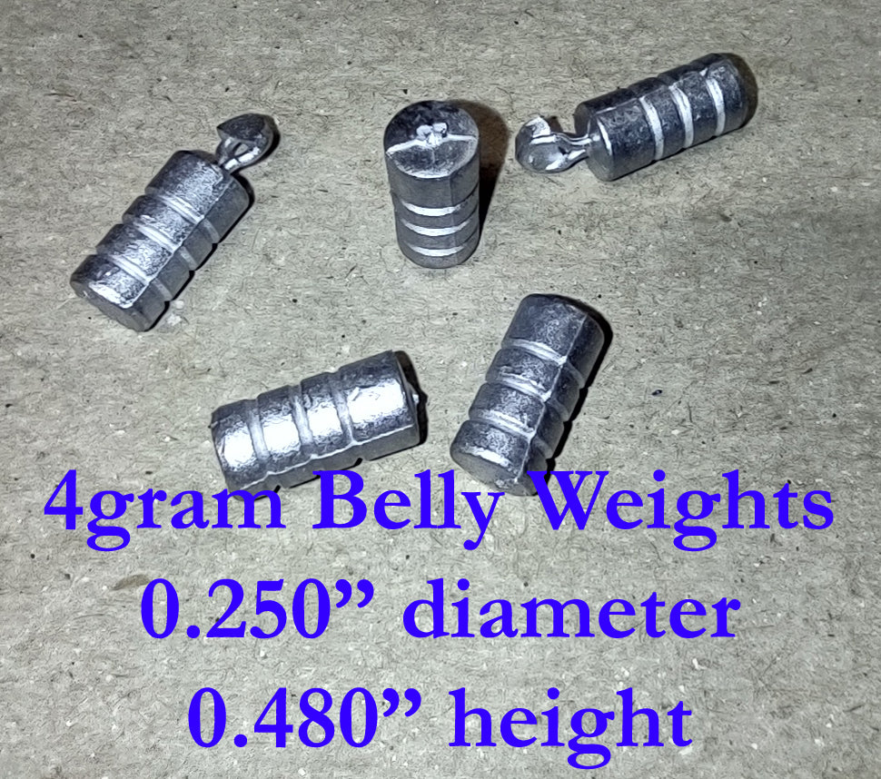 Lure Belly Weights - Slug Style