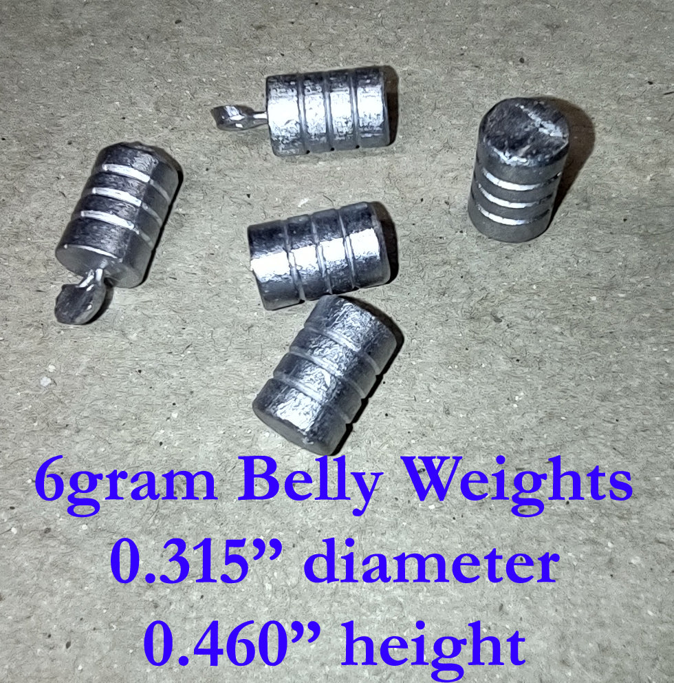 Lure Belly Weights - Slug Style