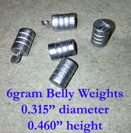 Lure Belly Weights - Slug Shape