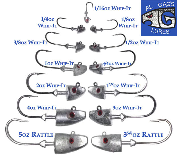 Al Gag's Dual-Action Whip-It Heads - Jigheads