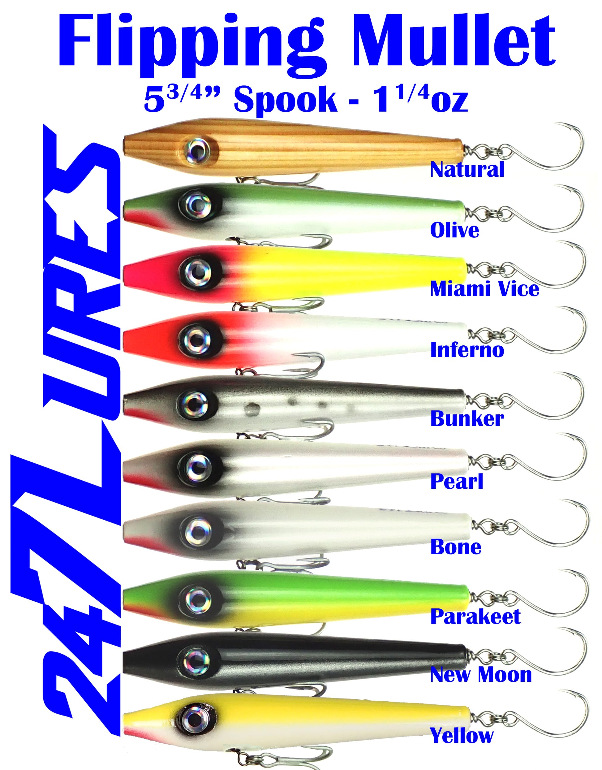 Flipping Mullet Spook - 5.75 Flipping Mullet Spook - 5.75