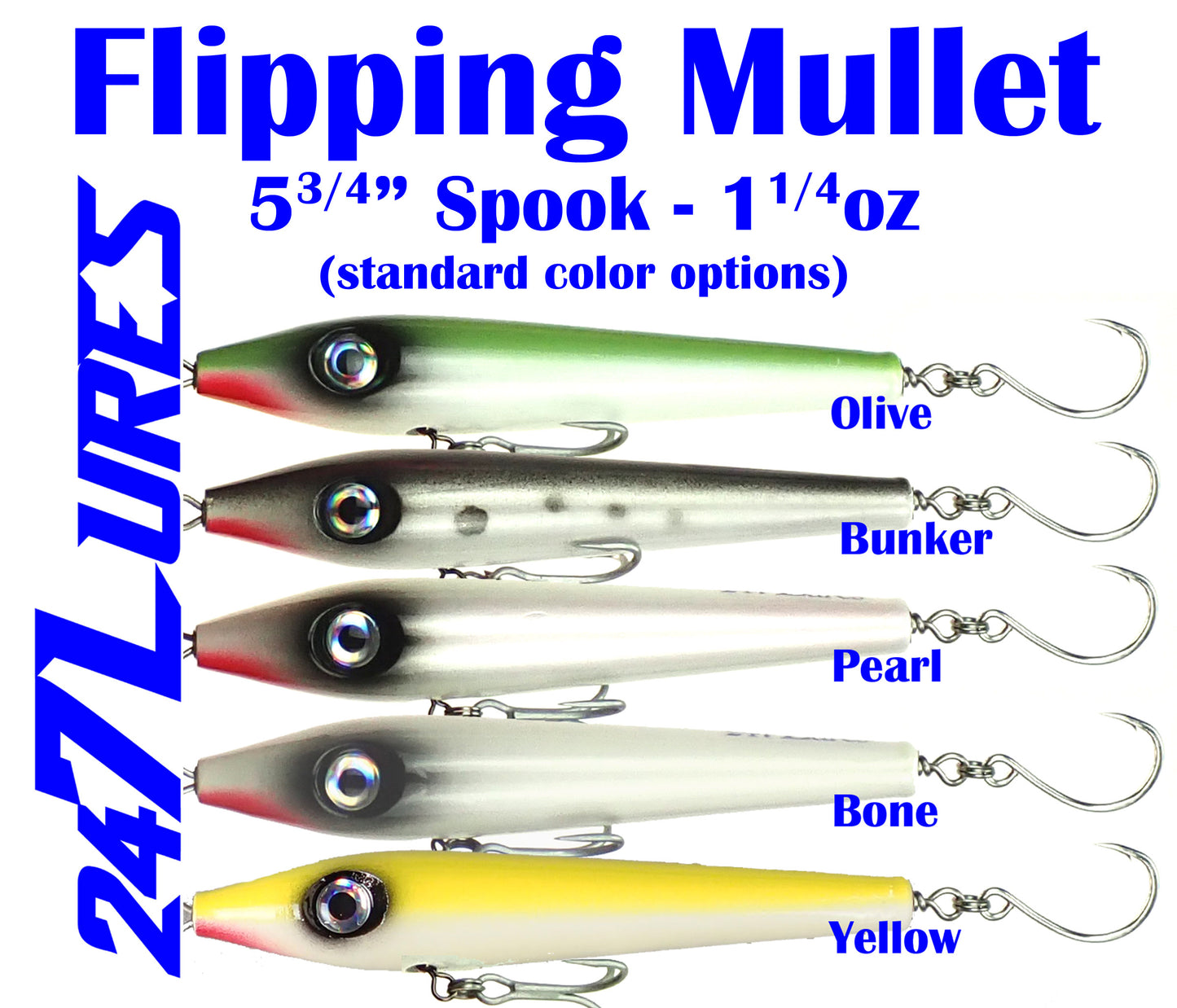Flipping Mullet Spook - 5.75" ~1.25oz