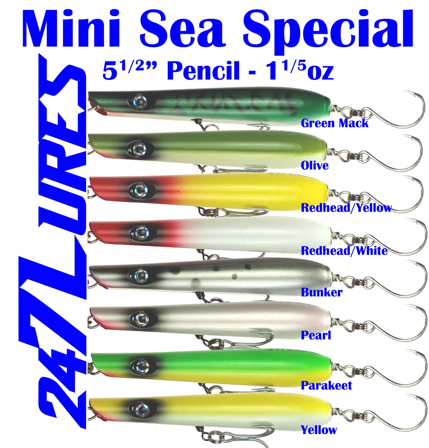 Mini Sea Special - Flat-Bottom Pencil Popper - 5.5" ~1.5oz
