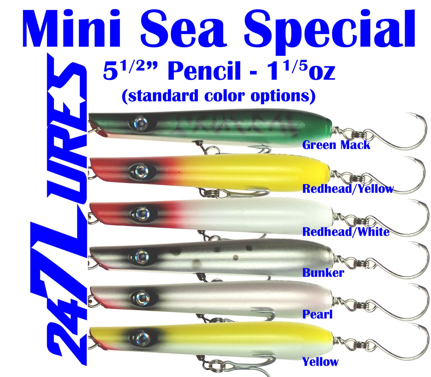 Mini Sea Special - Flat-Bottom Pencil Popper - 5.5" ~1.5oz