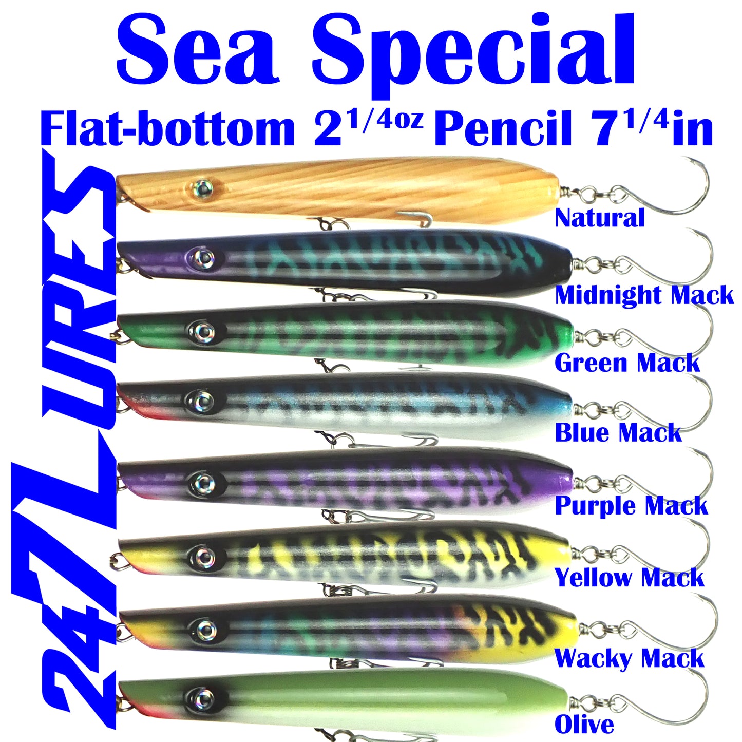 Sea Special Flat-Bottom Pencil Popper 7.25" ~2.75oz